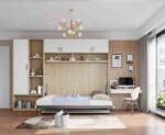 EzSpace NOBU Horizontal Murphy bed with Desk King Size Space-saving and Stylish Wall bed - Image 4