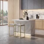 1270mm Japandi Kitchen lsland Wooden Storage Kitchen Cabinet with Light - Image 4