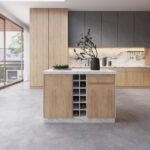 1270mm Japandi Kitchen lsland Wooden Storage Kitchen Cabinet with Light - Image 2