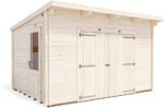 Dunster House Garden Log Cabin 4m x 3m Heavy Duty Wooden Shed Outdoor Storage EvilGenius