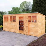 Shire Garden Value 16 x 6 Overlap Pent Shed with windows - Image 4