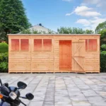 Shire Garden Value 16 x 6 Overlap Pent Shed with windows - Image 3