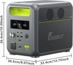 Fossibot F1200 Tragbare Solargenerator+200w Solar Panel 1024wh - Image 3