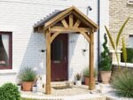 Dunster House Wooden Porch Canopy Kit 2M X 1.5M Pressure Treated Door Shelter Thunderdam Half Height 2 Post - Image 4