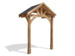 Dunster House Wooden Porch Canopy Kit 2M X 1.5M Pressure Treated Door Shelter Thunderdam Half Height 2 Post
