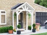 Dunster House Wooden Porch Canopy Kit 2M X 1.5M Pressure Treated Door Shelter Thunderdam Full Height 4 Post - Image 3