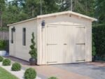 Dunster House Wooden Garage W3m x D5.5m Log Garage Workshop