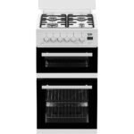 Beko edg507w 50cm Twin Cavity Gas Cooker with Gas Hob