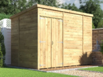 Dunster House 10' x 6' Pent Roof Shed Fully Pressure Treated Modular Pent Shed With Window - Image 3