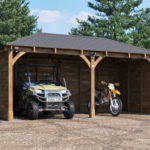 Dunster House W6m x D3m Carport Double Timber Framed Shallow