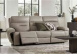 3 Seater Real Leather Cinema Recliner Sofa in Black Electric Couch with Massage - Image 4