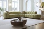 Sofology Green 2 Corner 1.5 Chaise Sofa in Soft Chenille Olive - Image 4