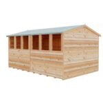 Shire Garden Value Overlap 12 x 8 Double Door Apex Shed - Image 5