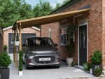 Dunster House W4m x D3m Lean To Carport Car Shelter For Side of House