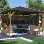 Dunster House Utopia 300 Louvre Wall Gazebo W3m x D3m