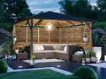Dunster House Utopia 300 Louvre Wall Gazebo W3m x D3m - Image 3