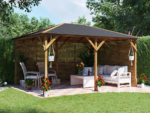 Dunster House Utopia 430 Slatted Wall Gazebo W4m x D3m - Image 4