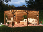 Dunster House Utopia 430 Slatted Wall Gazebo W4m x D3m - Image 3