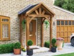 Dunster House Wooden Porch Canopy Kit 2M X 1.5M Pressure Treated Door Shelter Thunderdam Full Height 4 Post - Image 4