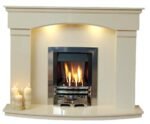 Marble Fireplace Cambridge Surround with Lights, Electric or Gas fire