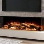 Evonic Halo 1500 Electric Fire HD Glass with British Woodland Logs - Image 3