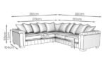 DFS Pillow Back 3 Corner 3 Sofa Dolcie Combination Fabric - Image 2
