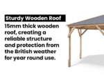 Dunster House Wooden Gazebo 2M X 2M Heavy Duty Garden Shelter Pressure Treated - Image 5