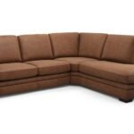 DFS Platinum Left Hand Facing Arm 4 Piece Open End Corner Devine Metallic Combination Fabric - Chocolate