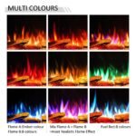 Flamme 59" Panoramic Knighton Platinum Smart Inset Media Wall Electric Fireplace - Image 3