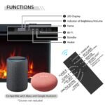 Flamme 59" Panoramic Knighton Platinum Smart Inset Media Wall Electric Fireplace - Image 2