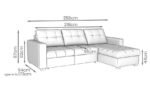 DFS Gather Storage Sofa bed Right Hand Facing 6 Seater Linen Look Fabric Corner Chaise Sofa - Image 2