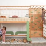 Bunk Bed, Montessori Bed for Twins, Toddler Bed, Twin Bed, Bunk Beds for Kids, Montessori Furniture, Bed Frame, Nursery Decor, Toddler Gym
