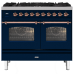 Ilve 100cm Milano 6 Burner Double Oven Dual Fuel Range Cooker PD106NE3 - Image 5