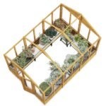 BillyOh Wooden Clear Wall Greenhouse with Opening Roof Vent - Image 5