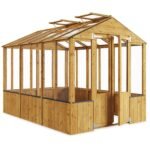 BillyOh Wooden Clear Wall Greenhouse with Opening Roof Vent