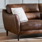 Oak Furnitureland Houston Whiskey Leather Sofa 4 Seater Sofa Lucca Range - Image 2