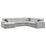 Oak Furnitureland Fabric Sofa 6 Seater Left Hand Corner Sofa with Chaise - Image 2