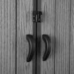 Pro Grade 6ft x 8ft Premium Plastic Double Door Garden Shed - Grey/Anthracite Wood Touch Texture - Image 11