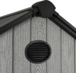 Pro Grade 6ft x 8ft Premium Plastic Double Door Garden Shed - Grey/Anthracite Wood Touch Texture - Image 6