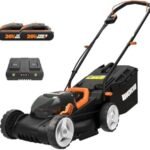 Worx WG779E.2 40V Cordless 34cm Lawn Mower with 2.0Ah Batteries and Charger