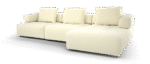 Sofology 4 Seater Pillow Back Chaise Sofa Foam Interiors Chenille