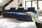 Sofology 4 Seater Pillow Back Chaise Sofa Foam Interiors Chenille - Image 4