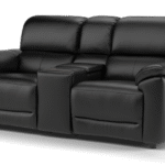 the sofa shop 2 Seat Real Leather Electric Recliner Home Cinema Theatre Sofa + LED